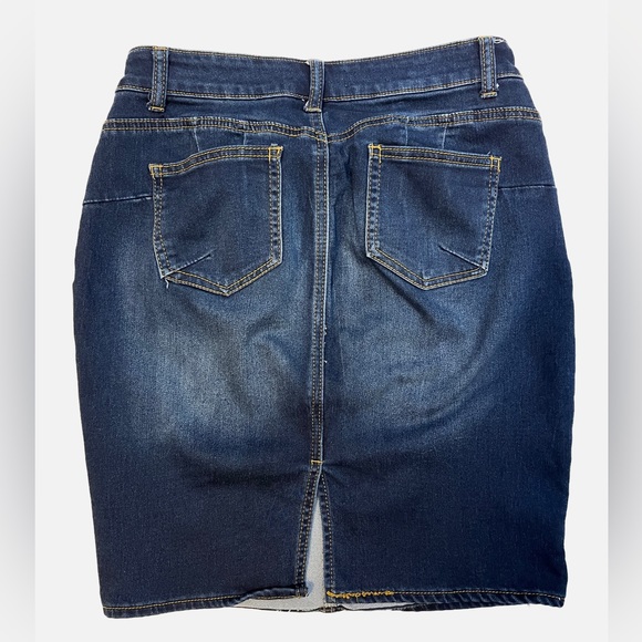 Angel Kiss Stretch Denim Mini Skirt Women’s Medium - Picture 7 of 8